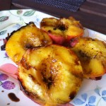 grilled peaches with balsamic